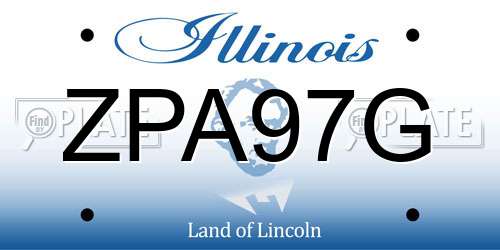 ZPA97G Illinois License Plate