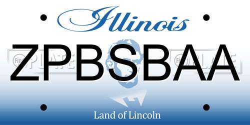 ZPBSBAA Illinois License Plate