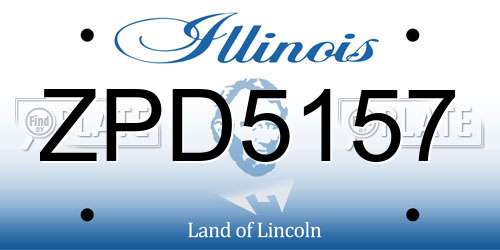 ZPD5157 Illinois License Plate