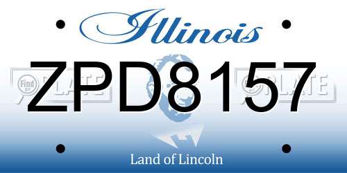 ZPD8157 Illinois License Plate