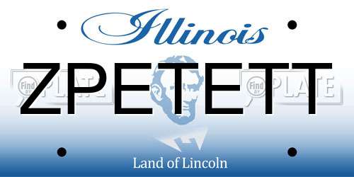 ZPETETT Illinois License Plate
