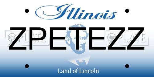 ZPETEZZ Illinois License Plate
