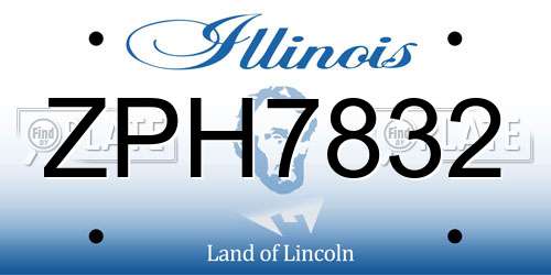 ZPH7832 Illinois License Plate