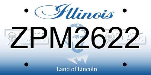 ZPM2622 Illinois License Plate
