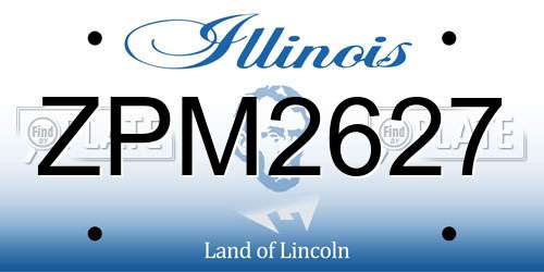 ZPM2627 Illinois License Plate