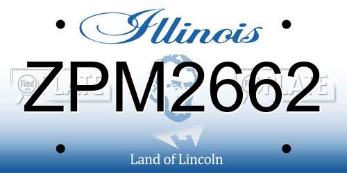 ZPM2662 Illinois License Plate