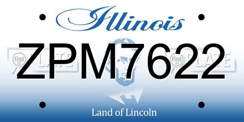 ZPM7622 Illinois License Plate