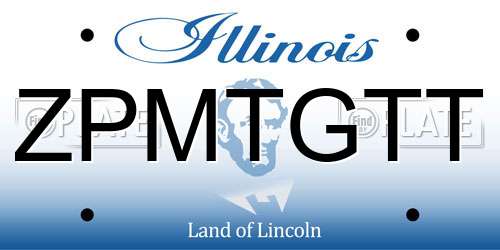 ZPMTGTT Illinois License Plate
