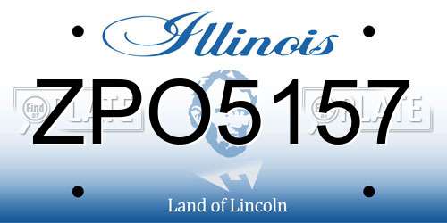 ZPO5157 Illinois License Plate