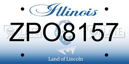 ZPO8157 Illinois License Plate