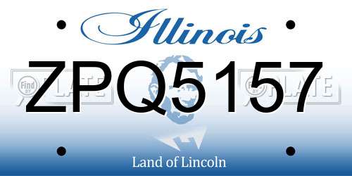 ZPQ5157 Illinois License Plate