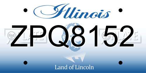 ZPQ8152 Illinois License Plate
