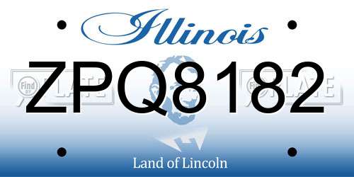 ZPQ8182 Illinois License Plate