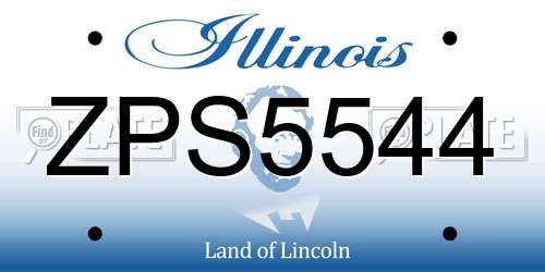 ZPS5544 Illinois License Plate
