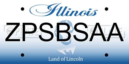 ZPSBSAA Illinois License Plate