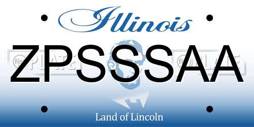 ZPSSSAA Illinois License Plate