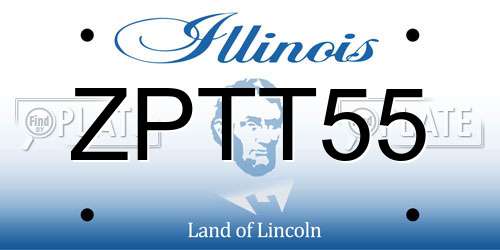 ZPTT55 Illinois License Plate