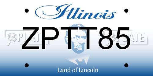 ZPTT85 Illinois License Plate