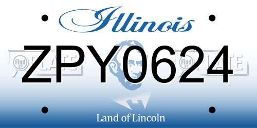 ZPY0624 Illinois License Plate