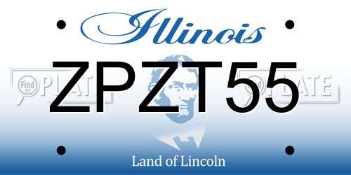 ZPZT55 Illinois License Plate