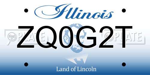 ZQ0G2T Illinois License Plate
