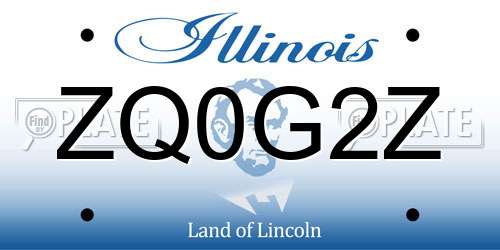 ZQ0G2Z Illinois License Plate