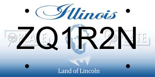 ZQ1R2N Illinois License Plate