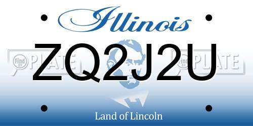 ZQ2J2U Illinois License Plate