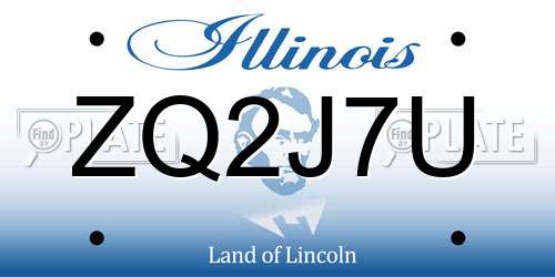 ZQ2J7U Illinois License Plate