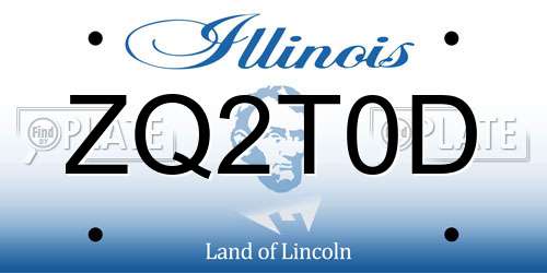 ZQ2T0D Illinois License Plate