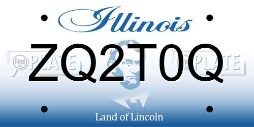 ZQ2T0Q Illinois License Plate