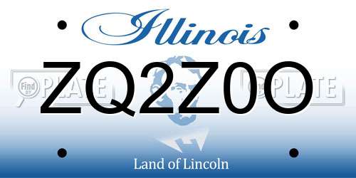 ZQ2Z0O Illinois License Plate