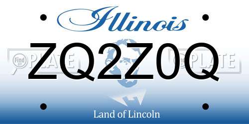 ZQ2Z0Q Illinois License Plate