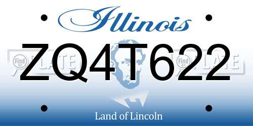 ZQ4T622 Illinois License Plate
