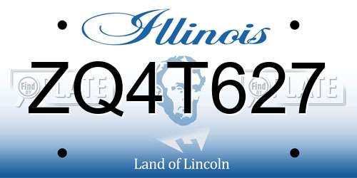 ZQ4T627 Illinois License Plate