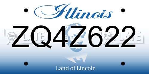 ZQ4Z622 Illinois License Plate