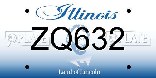 ZQ632 Illinois License Plate