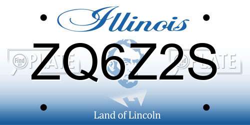 ZQ6Z2S Illinois License Plate