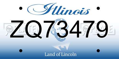 ZQ73479 Illinois License Plate