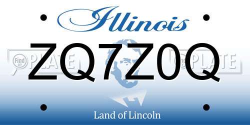 ZQ7Z0Q Illinois License Plate