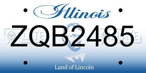 ZQB2485 Illinois License Plate