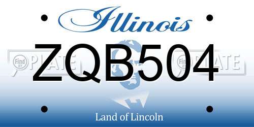 ZQB504 Illinois License Plate