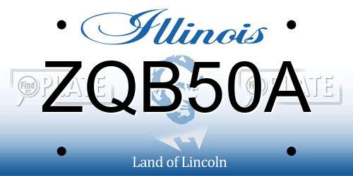 ZQB50A Illinois License Plate