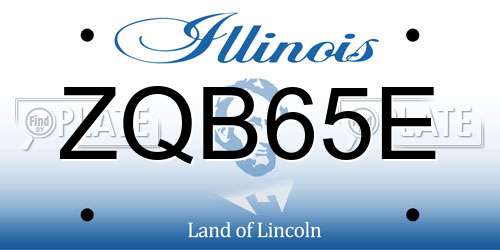 ZQB65E Illinois License Plate