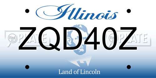 ZQD40Z Illinois License Plate