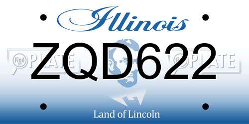 ZQD622 Illinois License Plate