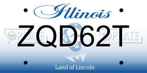 ZQD62T Illinois License Plate
