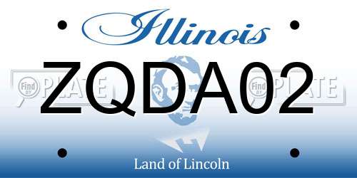 ZQDA02 Illinois License Plate