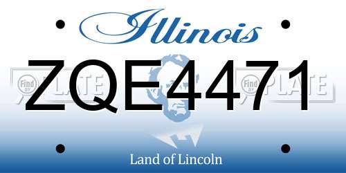 ZQE4471 Illinois License Plate