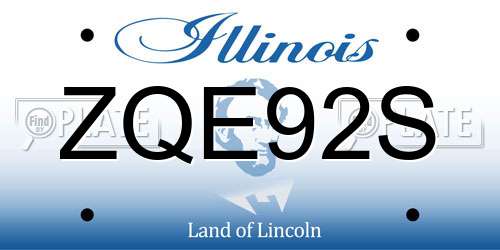 ZQE92S Illinois License Plate